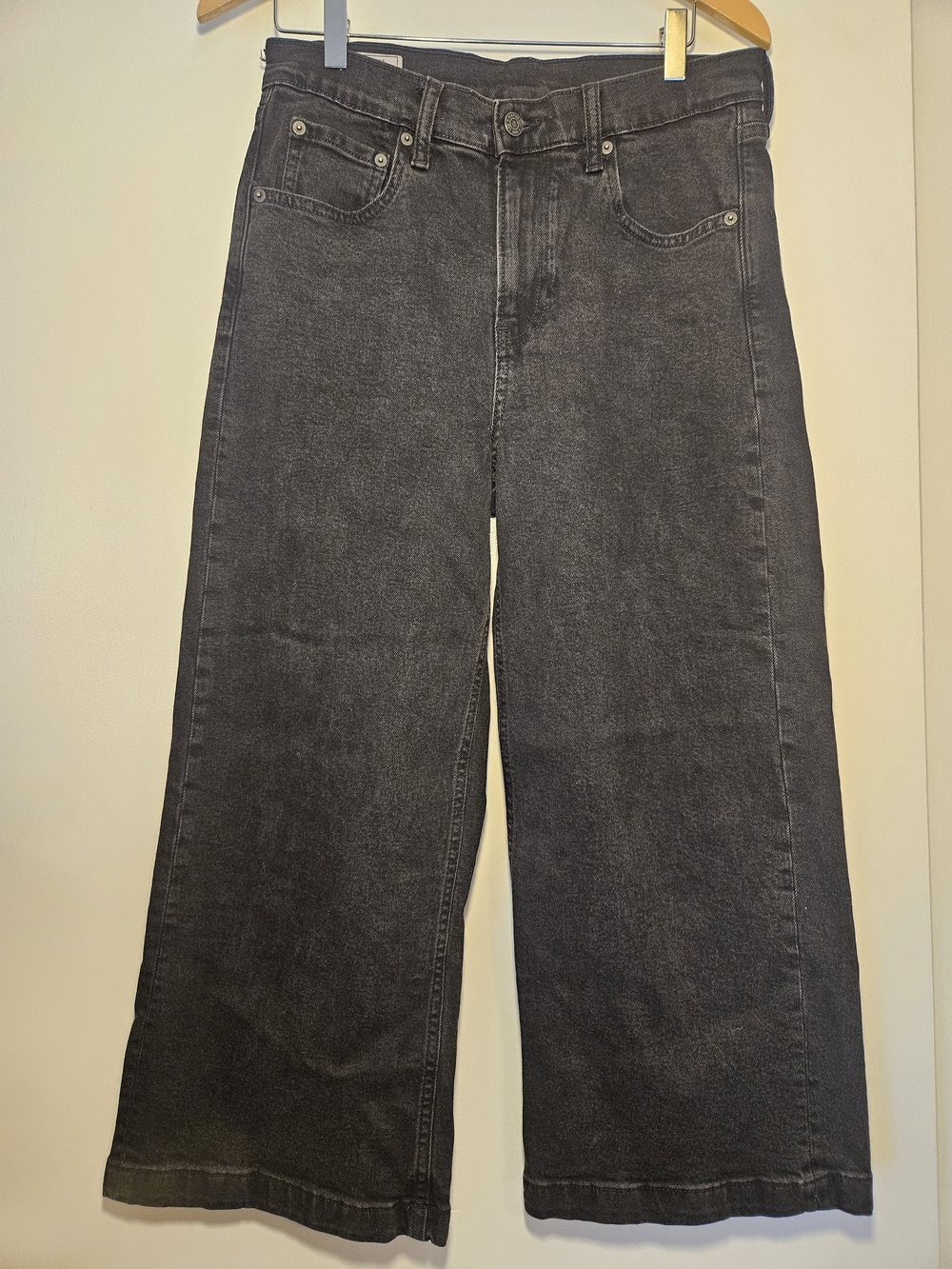 Gap Wide Leg Black Denim Jeans
